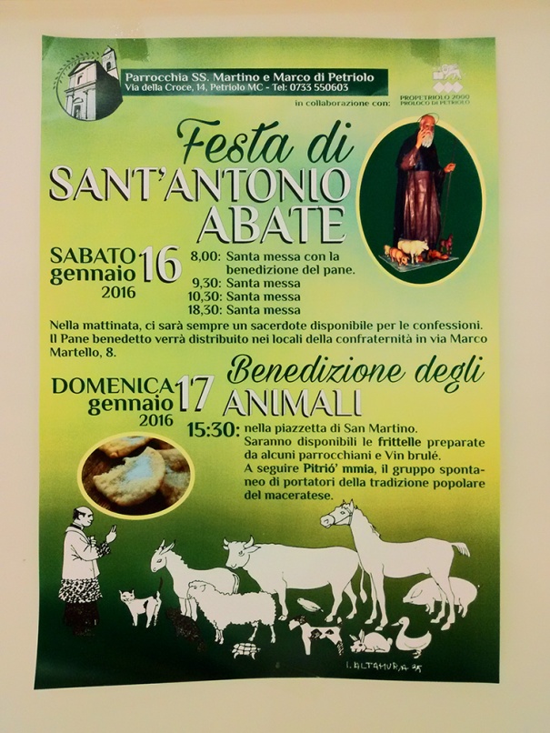 Sant'Antonio abate 2016 a Petriolo (MC)
